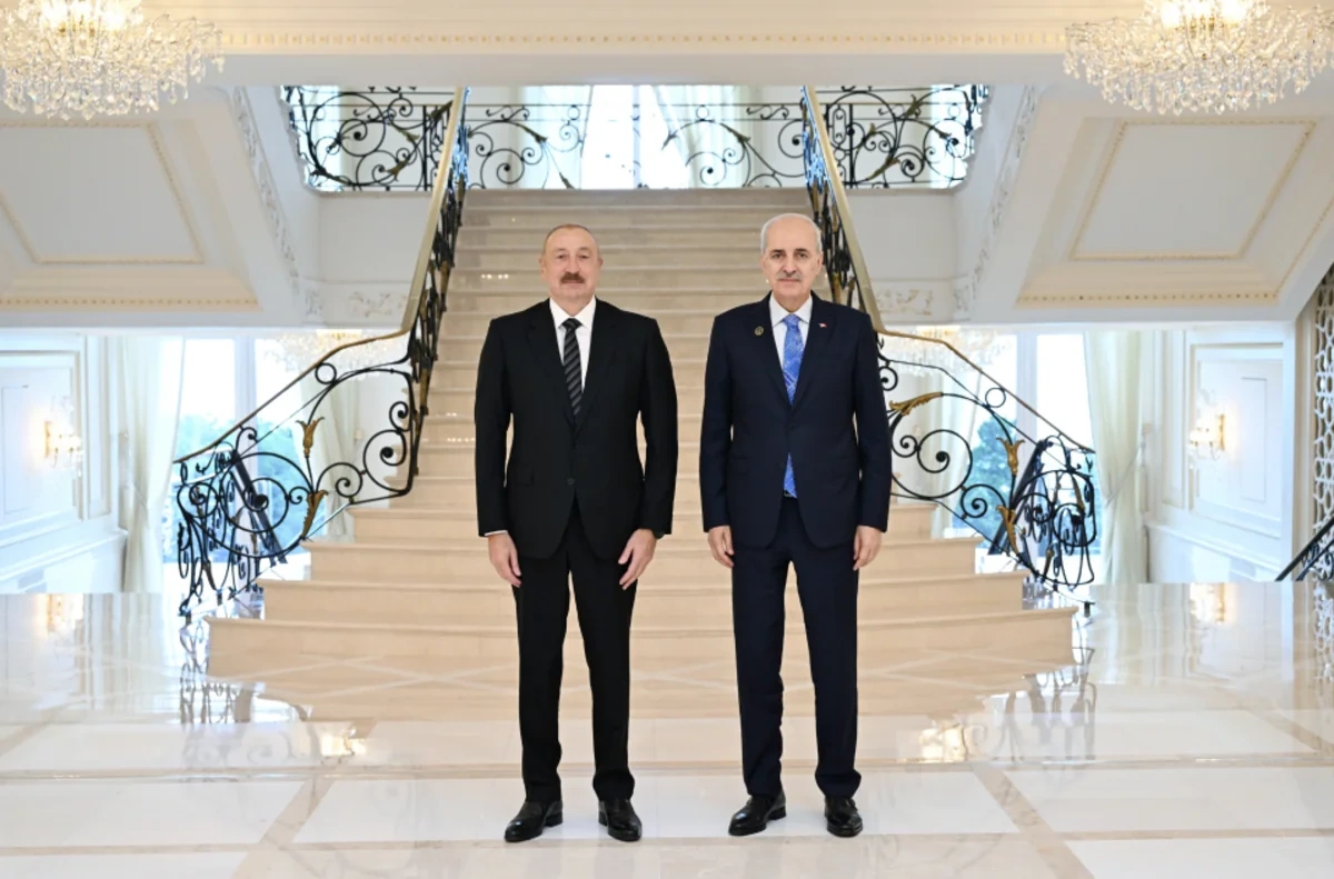 İlham Əliyev Numan Kurtulmuşun rəhbərlik etdiyi nümayəndə heyətini qəbul etdi - FOTO