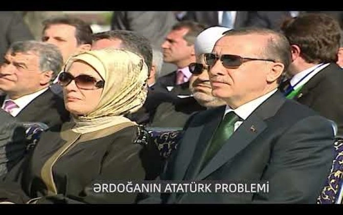 Ərdoğan Atatürkün heykəlinin açılışında hər şeydən danışmışdı, bircə Atatürkdən başqa... – VİDEO