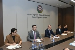 Ceyhun Bayramov BMT Baş katibinin xüsusi elçisi ilə görüşüb - FOTO