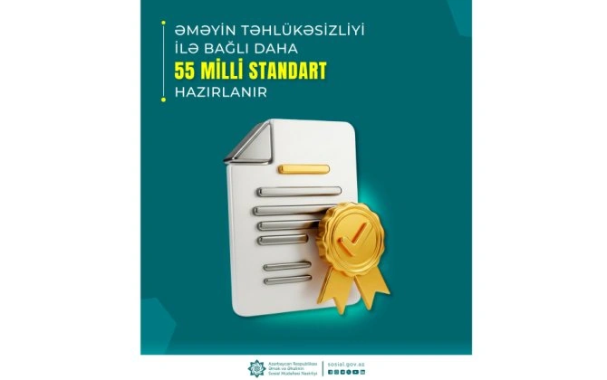Əməyin təhlükəsizliyi ilə bağlı daha 55 milli standart hazırlanır