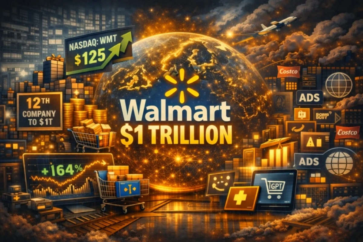 "Walmart"ın kapitallaşması tarixdə ilk dəfə bir trilyon dollar həddini keçdi