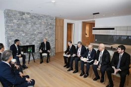 Prezident İlham Əliyev Davosda Braziliyanın “BTG Pactual” şirkətinin sədri ilə görüşüb - FOTO