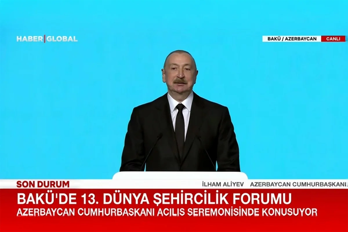 "Haber Global" İlham Əliyevin Bakıda keçirilən WUF13-dəki çıxışından videosüjet hazırlayıb