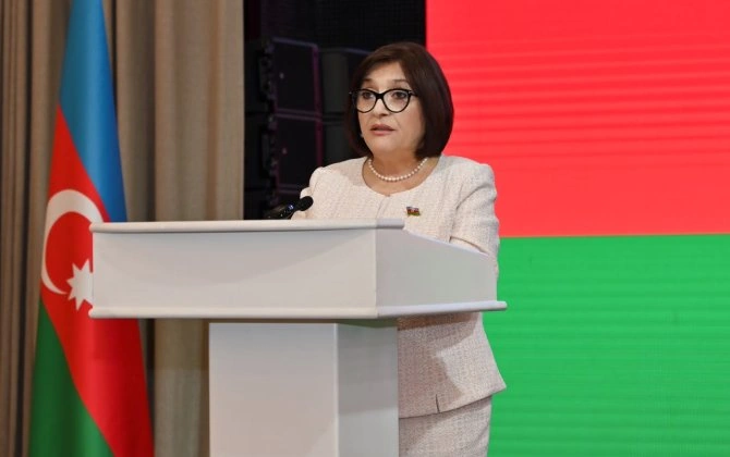 Sahibə Qafarova Slovakiya Respublikasının milli bayramı münasibəti ilə keçirilən tədbirdə çıxış edib - FOTO