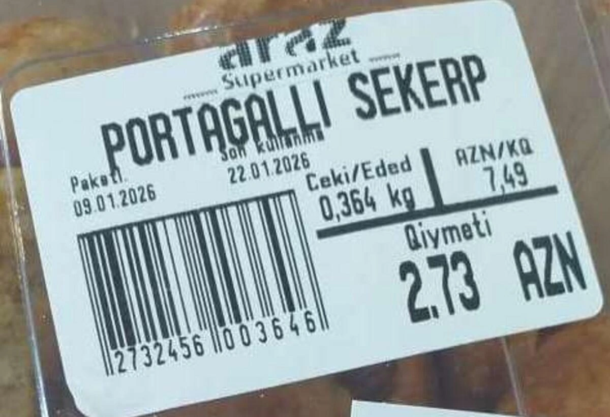 “Araz"dan alınan şirniyyatdan plastik qapaq çıxdı - FOTO