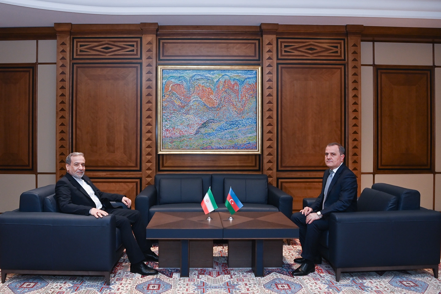 Ceyhun Bayramovun iranlı həmkarı ilə müzakirə etdiyi məsələlər açıqlandı - YENİLƏNİB + FOTO