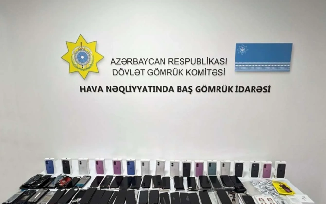 Azərbaycan gömrükçüləri 17 ədəd mobil telefon aşkar edib