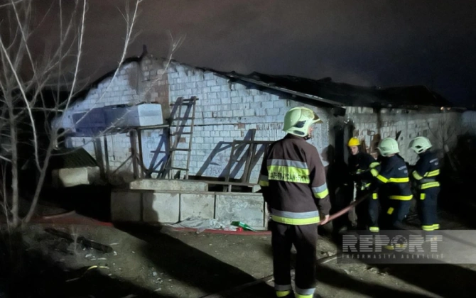 Şirvanda quşçuluq təsərrüfatına məxsus tikili yanıb
