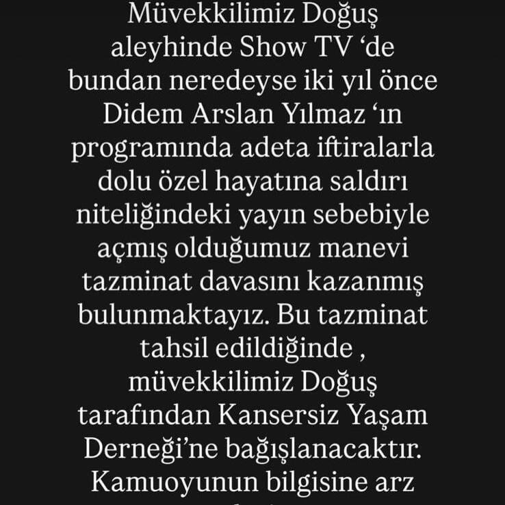 Doğuşla Xoşqədəm məhkəmədə qalib gəldi - "Show Tv" təzminat ödəyəcək