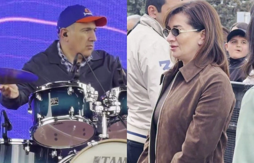 Paşinyan Anna Akopyanla birlikdə konsert verəcəyi Gümrüyə avto-yürüş etdi...-FOTOLAR