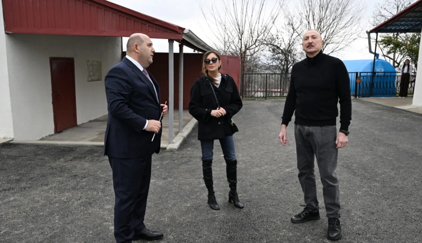 İlham Əliyev və xanımı Xocavənddədir - FOTOLAR