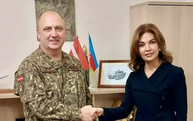 Azərbaycanla Latviya arasında müdafiə sahəsində əməkdaşlıq müzakirə olunub - FOTO
