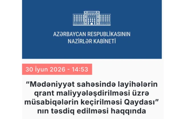 Yaradıcılıq fəaliyyətinin dövlət maliyyələşdirməsi mexanizmi təkmilləşdirilir