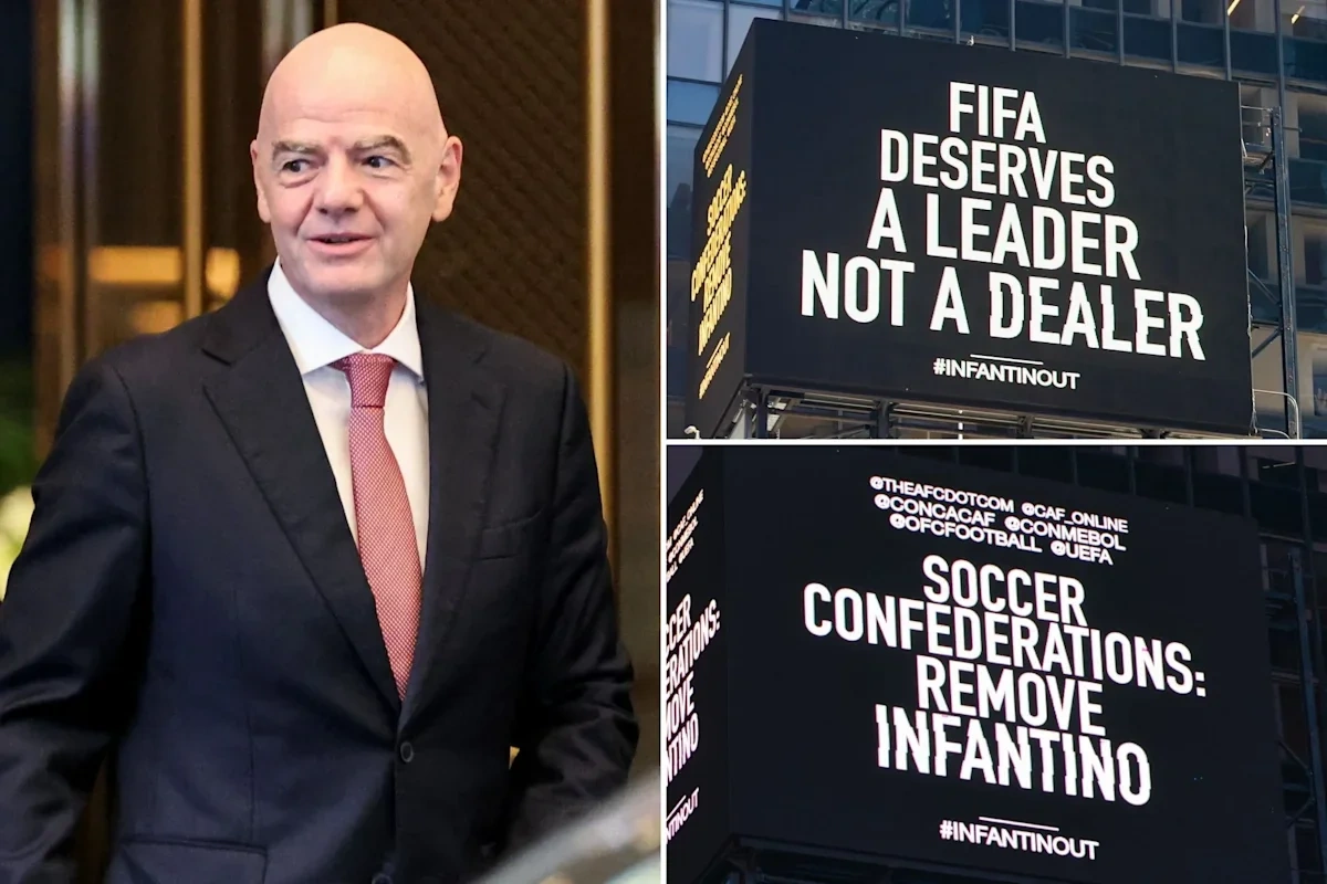 Nyu-Yorkda İnfantinoya qarşı banner peyda oldu