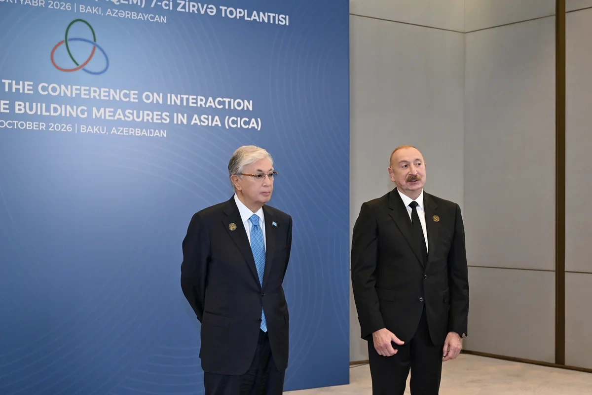 Azərbaycan və Qazaxıstan prezidentləri Trans-Xəzər Fiber-Optik Kabel Xəttinin açılışını ediblər - Foto