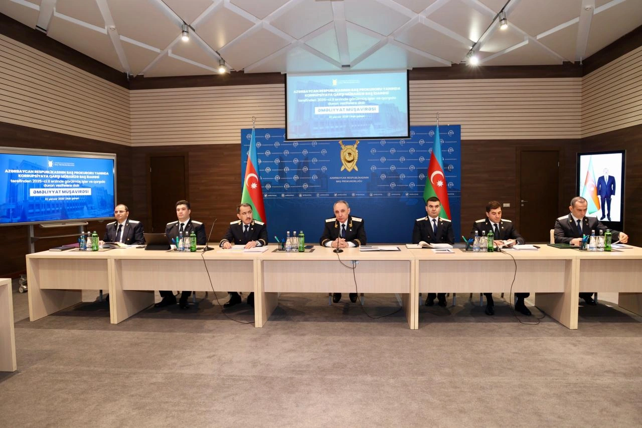 Baş prokuror yanında Korrupsiyaya qarşı Mübarizə Baş İdarəsində müşavirə keçirildi - FOTO