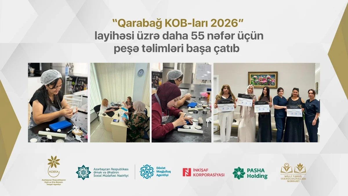 "Qarabağ KOB-ları 2026" layihəsi çərçivəsində növbəti peşə təlimləri başa çatıb