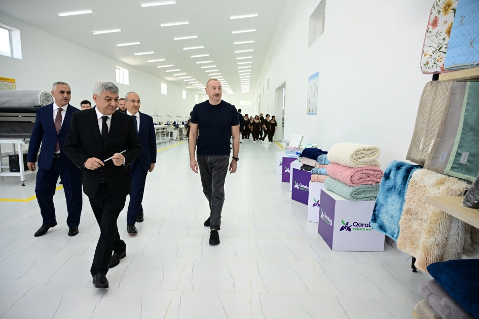Xocalı şəhərində “Qarabağ Tekstil Evi” MMC istifadəyə verildi - FOTO