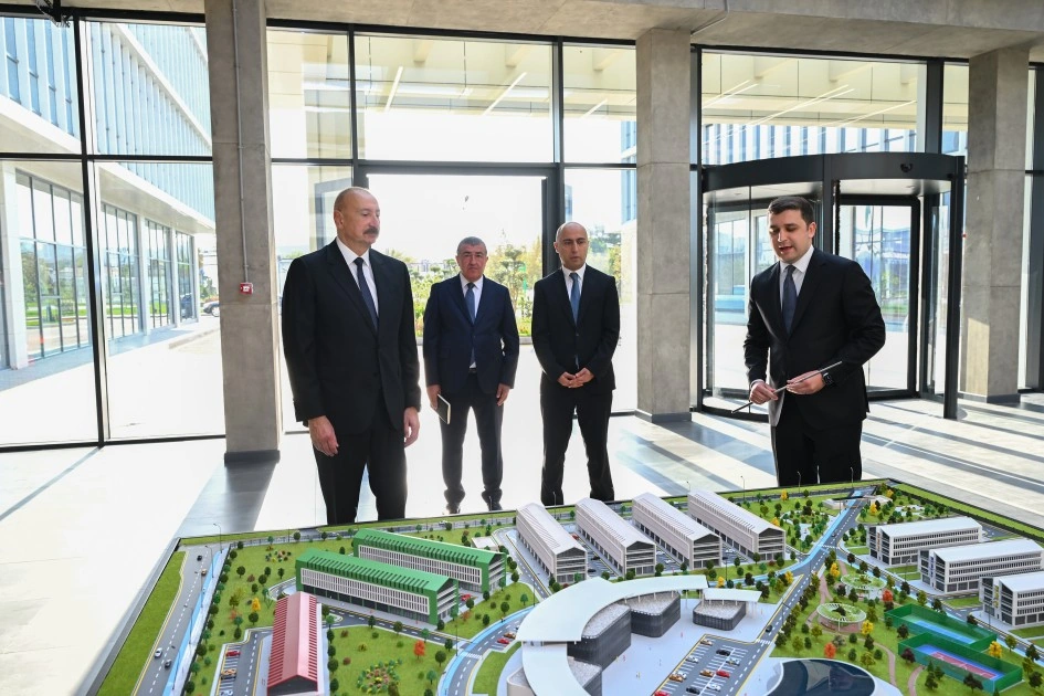 İlham Əliyev “SABAH.city” innovasiya şəhərciyinin birinci mərhələsinin açılışında - FOTOLAR