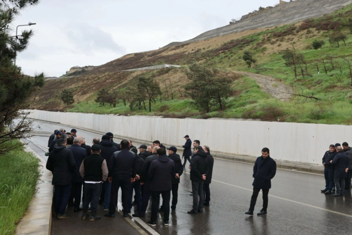 Kəmaləddin Heydərov Badamdarda sürüşmə sahəsinə baxış keçirib - VİDEO - FOTO