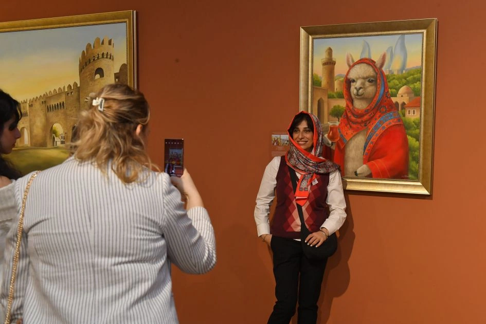 Heydər Əliyev Mərkəzində “And və Qafqaz dağları arasında təxəyyül dünyası” sərgisinin açılışı olub - FOTO