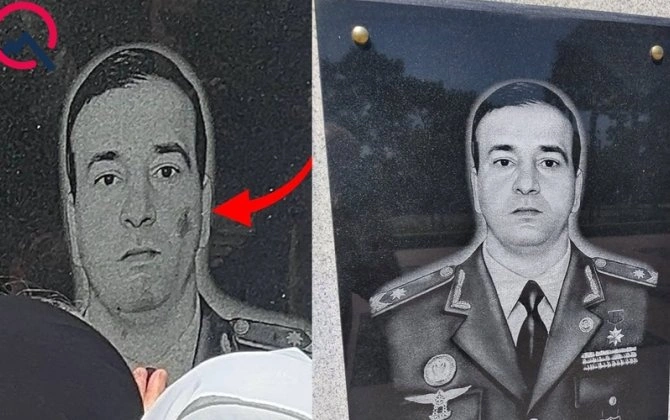 Polad Həşimovun məzar daşındakı nöqsan aradan qaldırıldı - FOTO