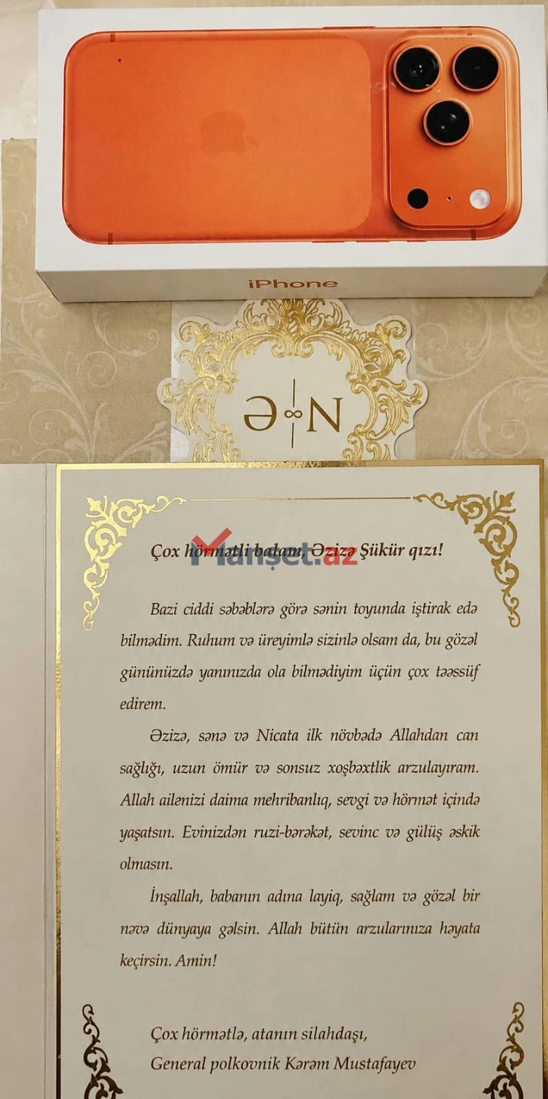 Şükür Həmidovun qızının toyuna gedə bilmədi - Bahalı hədiyyə göndərdi