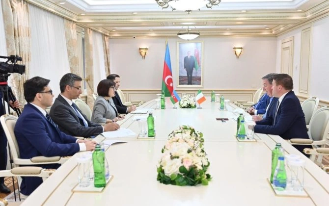 İrlandiya-Azərbaycan parlamentlərarası dostluq qrupunun üzvləri ilə görüş olub - FOTO