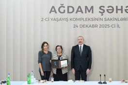 Prezident İlham Əliyev Ağdamda 2-ci yaşayış kompleksinin açılışında iştirak edib - YENİLƏNİB - FOTO