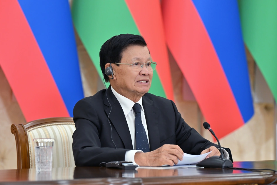 Azərbaycan və Laos prezidentləri mətbuata bəyanatlarla çıxış etdilər - FOTO - YENİLƏNİB