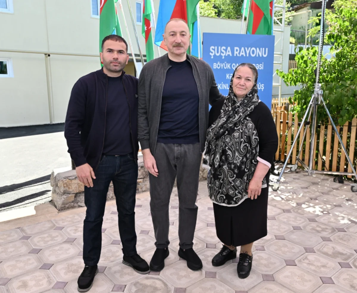 İlham Əliyev Şuşanın Böyük Qaladərəsi kəndində - FOTOLAR