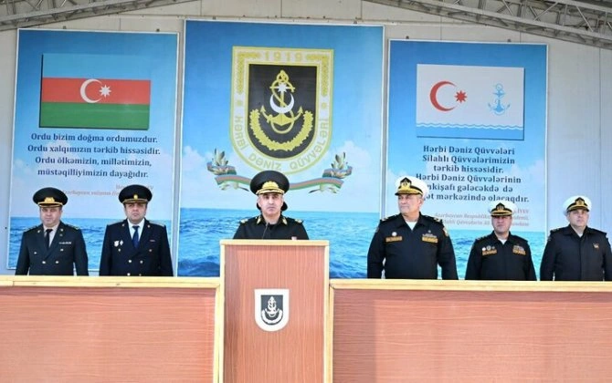 Hərbi prokuror Müdafiə Nazirliyinin Hərbi Dəniz Qüvvələrində görüş keçirdi - FOTO