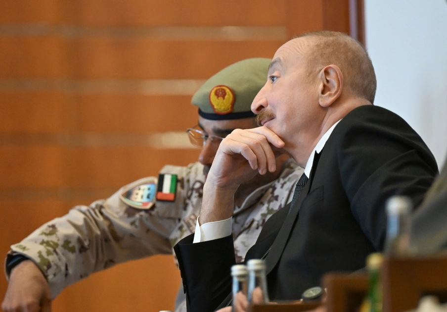 Azərbaycan və BƏƏ prezidentləri Əbu-Dabidə “Sülh Qalxanı – 2026” birgə əməliyyat-taktiki təlimini izləyiblər - FOTOLAR