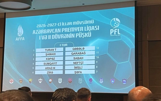 Azərbaycan Premyer Liqasında yeni mövsümün püşkü atıldı