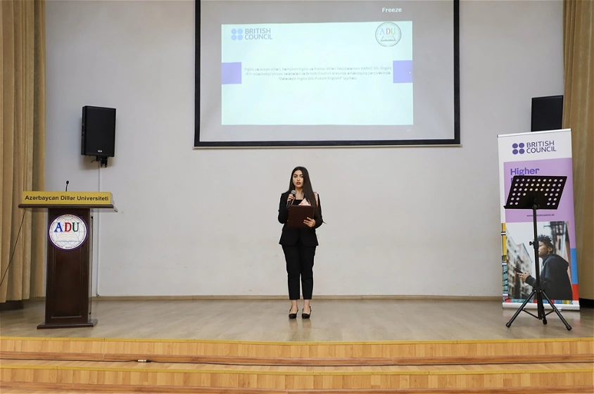 ADU-da “Gələcəyin İngilis Dili (Future English)” layihəsinin yekunlarına həsr olunmuş tədbir keçirilib - FOTO