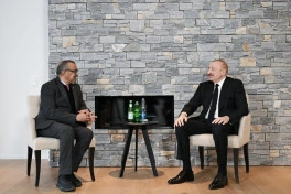 Prezident İlham Əliyev Davosda ÜST-ün Baş direktoru ilə görüşüb