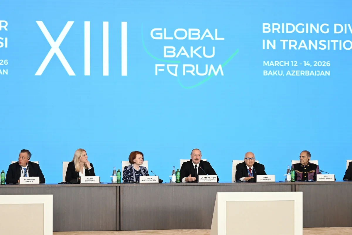 İlham Əliyev XIII Qlobal Bakı Forumunun açılış mərasimində çıxış edib - YENİLƏNİB + FOTO