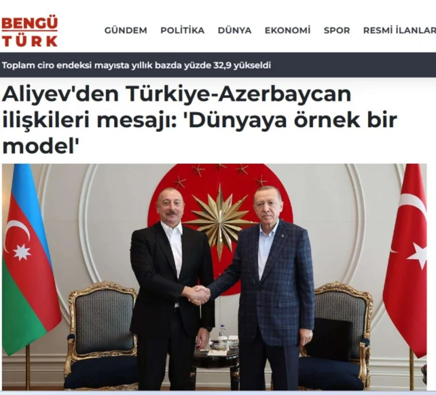 Prezidentin IV Şuşa Qlobal Media Forumundakı çıxışı Türkiyə mediasının diqqət mərkəzindəd - FOTO