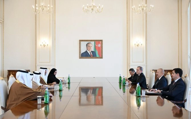 Prezident İlham Əliyev Bəhreynin xarici işlər nazirini qəbul edib - FOTO