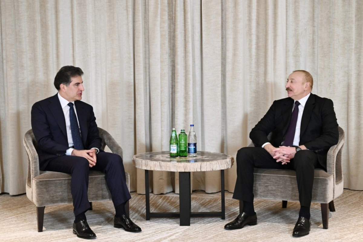 Prezident İlham Əliyev Münxendə İraq Kürdüstan Regionunun başçısı ilə görüşüb - FOTO