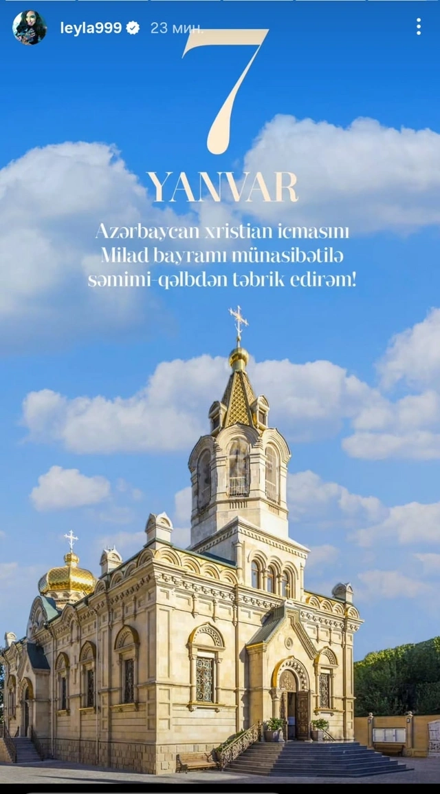 Leyla Əliyeva Milad bayramı ilə bağlı paylaşım edib - FOTO