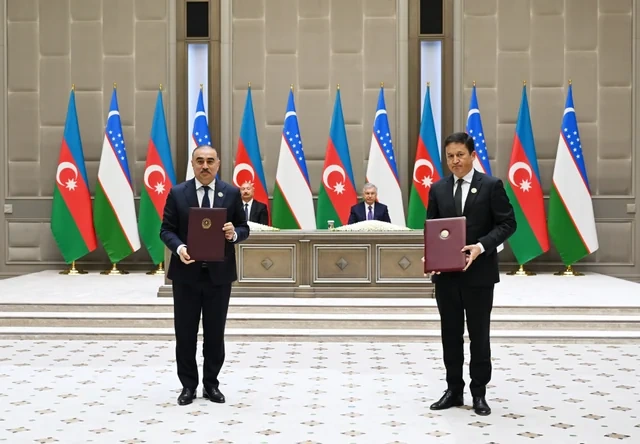 Daşkənddə Azərbaycan-Özbəkistan sənədlərinin imzalanması və mübadiləsi mərasimi olub - FOTO