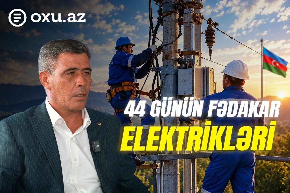 Azad olunmuş əraziləri qaranlıqdan xilas edən qəhrəman: "Minalı ərazilərdə işləyirdik" - Video