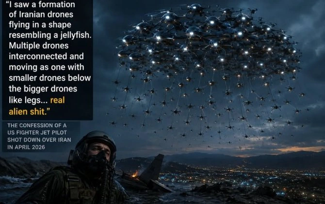 Vurulan ABŞ pilotu İran dronlarının "meduza" formasında toplaşdığını görüb...-+VİDEO-"CNN"