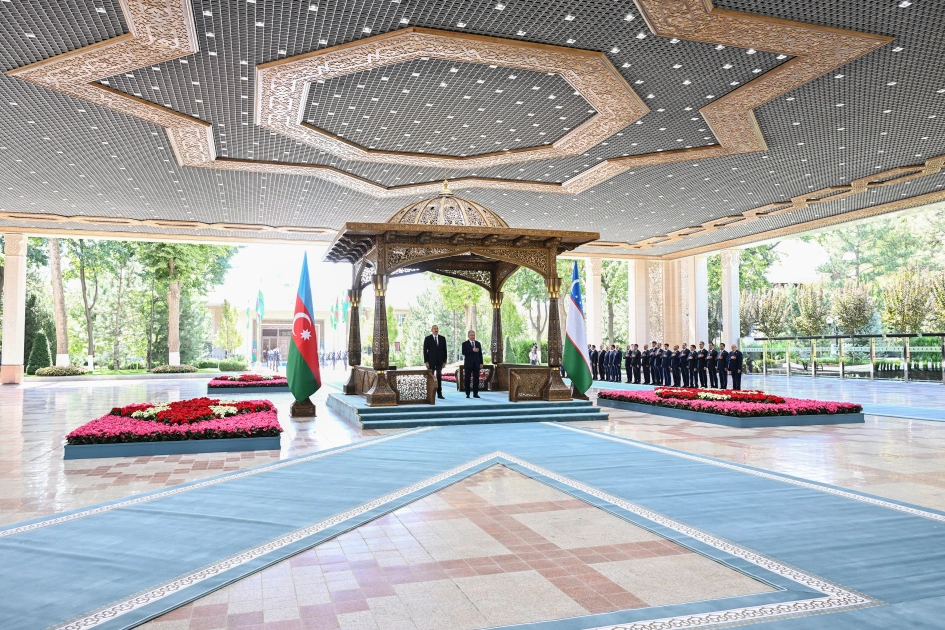 Daşkənddə Prezident İlham Əliyevin rəsmi qarşılanma mərasimi oldu - FOTOLAR