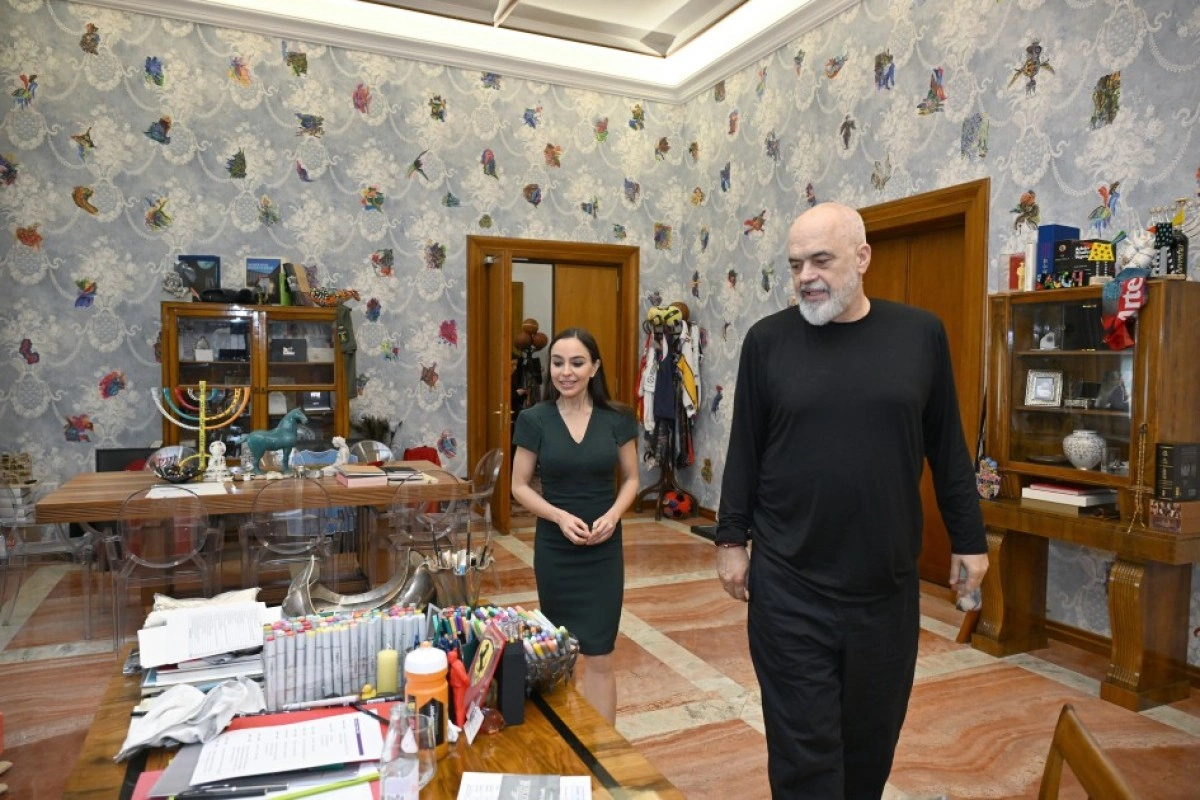 Leyla Əliyeva Tiranada Albaniyanın Baş naziri Edi Rama ilə görüşüb - FOTO