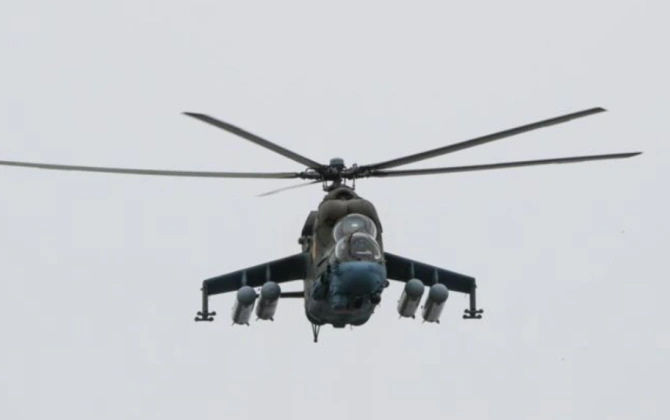 Ukraynada "Mi-24" helikopteri döyüş tapşırığından geri qayıtmayıb