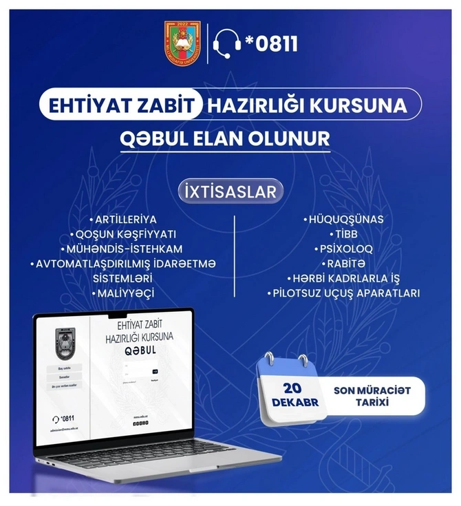 Zabit olmaq istəyənlərin NƏZƏRİNƏ - FOTO
