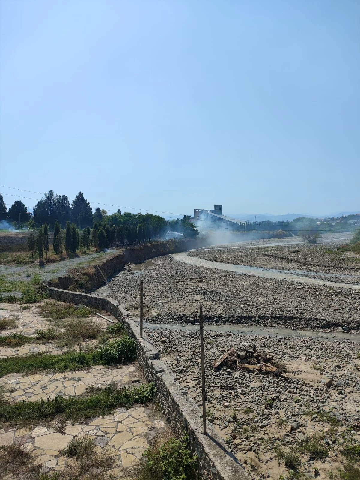 Gəncənin Eko Park ərazisində yanğın başlayıb -FOTO
