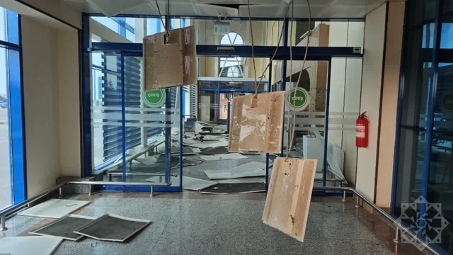 İranın dron hücumundan sonra Naxçıvan aeroportu - FOTO/VİDEO